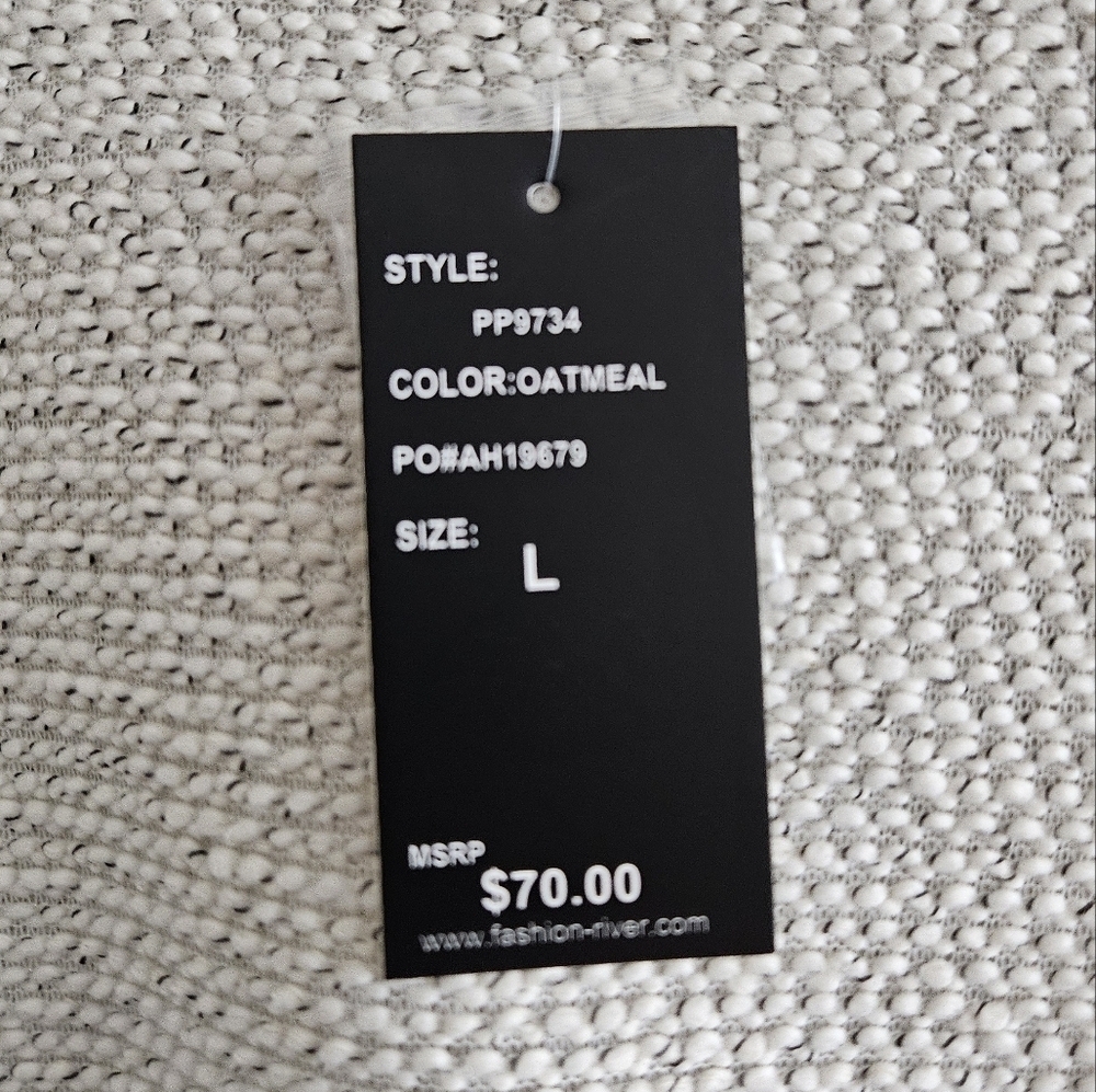 ROBERT LOUIS DRESS SZ L OATMEAL - Picture 9 of 11
